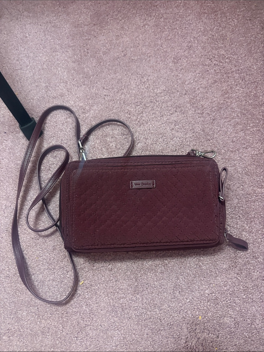 Vera Bradley Quilted Crossbody Wallet - Wine